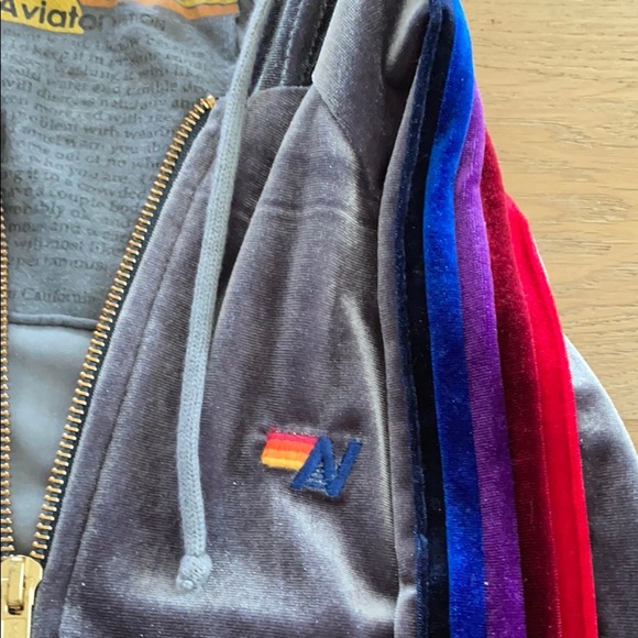 Aviator Nation Tops - Aviator Nation Grey Zipper Hoodie XS